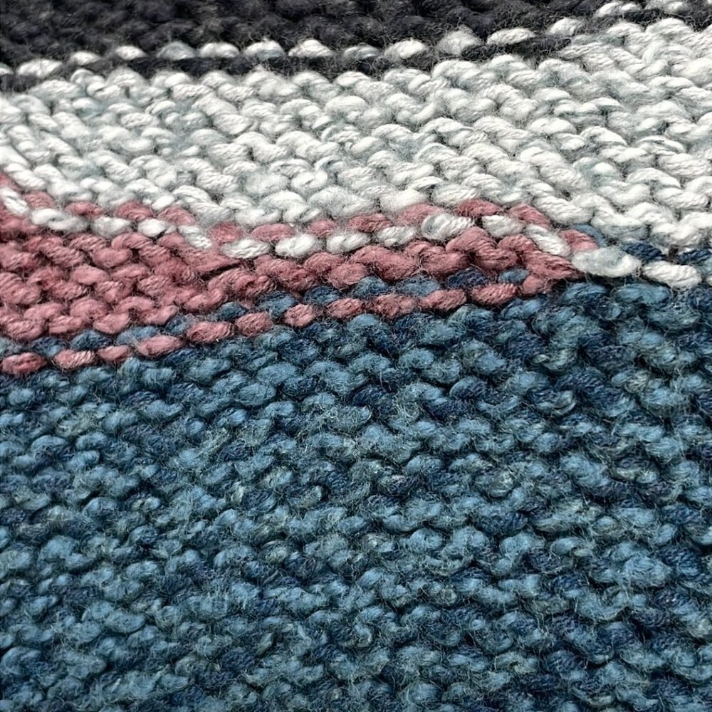 J. Jill Pure Jill Sweater Crew Neck Chunky Knit Pink Teal Size Medium M - Picture 8 of 13